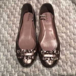 Womens rose gold flats. Worn once